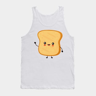 Cute happy funny kawaii toast Tank Top